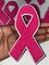Breast Cancer "Pink Chenille" Awareness Ribbon Patch, Iron or Sew-on, Sz. 5.5" inches